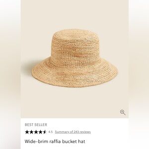 J. Crew Raffia Bucket Hat